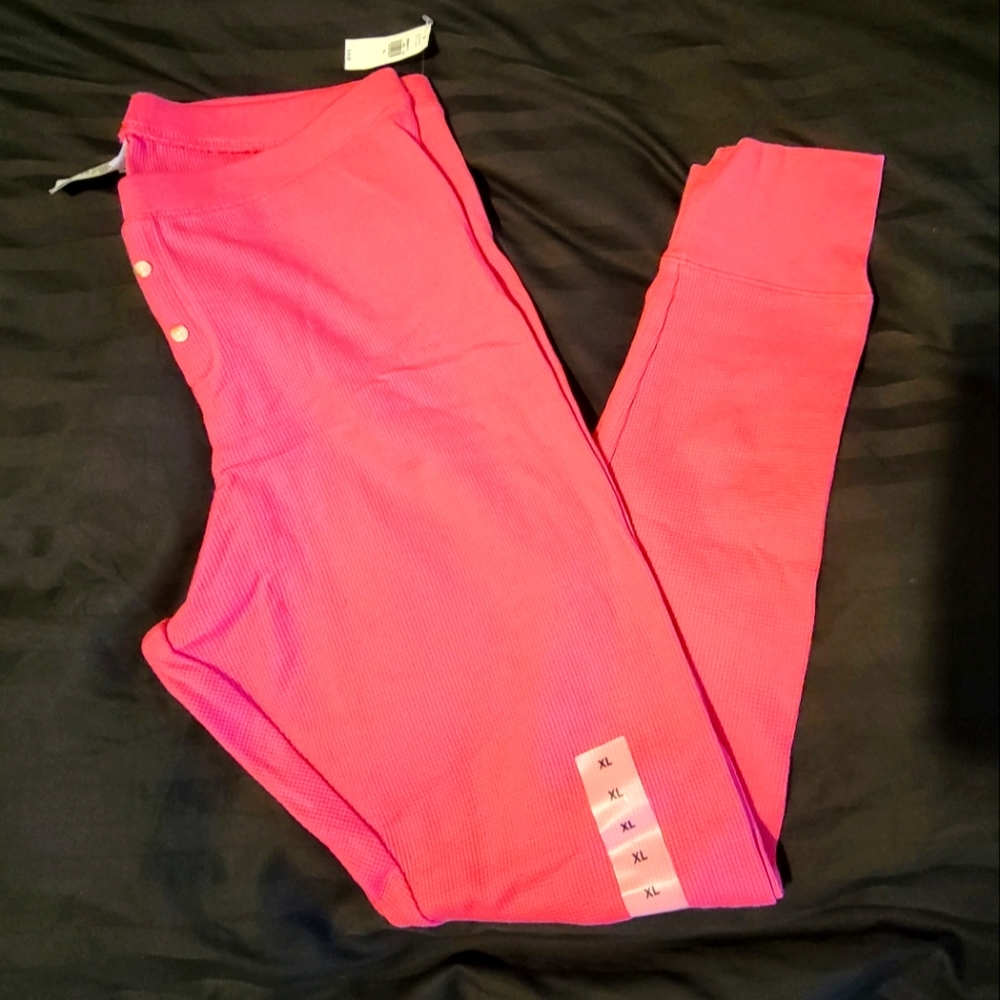 NWT Old Navy Pink Thermal Long John Pajama Pants